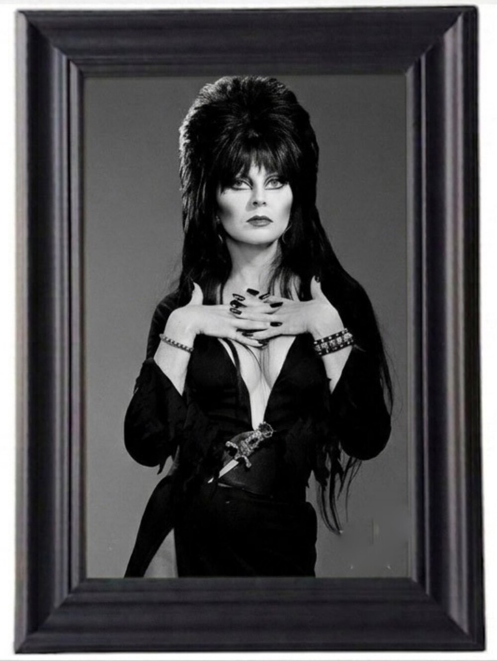 Elvira Roses Horror Queen Cult Classic Gothic Punk Rock Biker Goth Vintage 80s